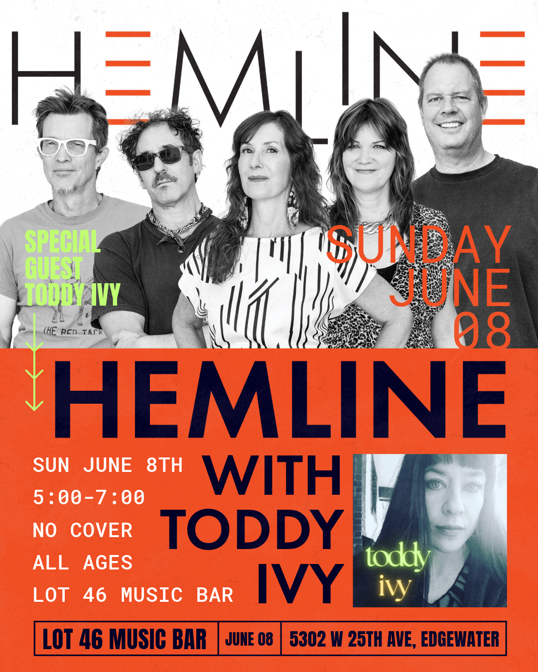 Lot 46 Music Bar Show Flyer